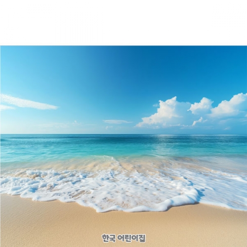[파티붕붕] D4828 바다 현수막 / 어린이집 해수욕장 현수막 유치원 여름 파도 배경 포토존