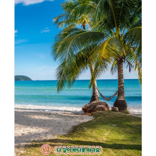 [파티붕붕] D4825 여름 바다 현수막 / 유치원 해변 해수욕장 현수막 동남아 야자수 배경 포토존