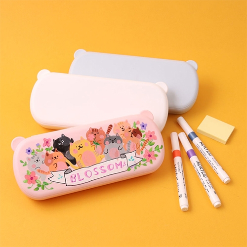 [아이디몬] 사각 플라스틱 필통 파스텔컬러 (3색 택1)