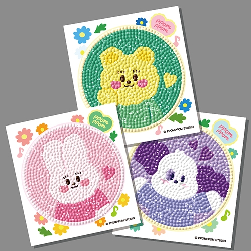 [토이앤퍼즐] 보석십자수 스티커형 3매 세트 (8종 택1)