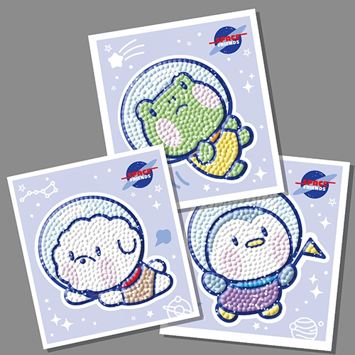 [토이앤퍼즐] 보석십자수 스티커형 3매 세트 (8종 택1)