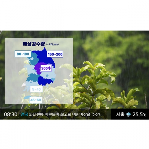 [파티붕붕]D3073 장마 현수막 / 유치원 어린이집 방송국 날씨 뉴스 역할 직업 체험 놀이 배경 포토존