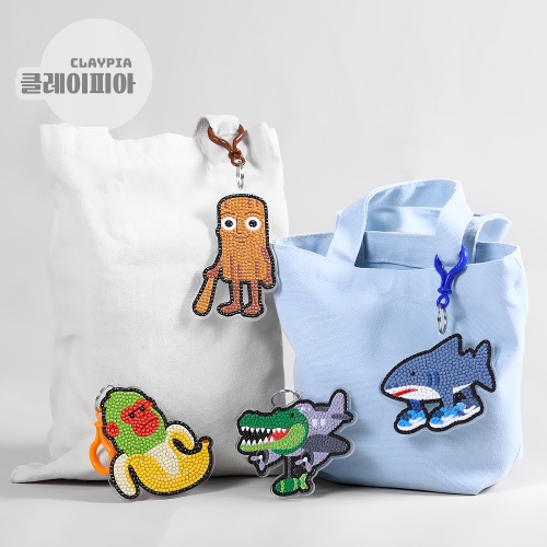 이탈리안 브레인롯 보석십자수 키링 만들기