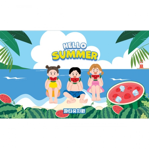 [파티붕붕] D4760 여름 현수막 / 수박 현수막 수박데이 포토존 제작