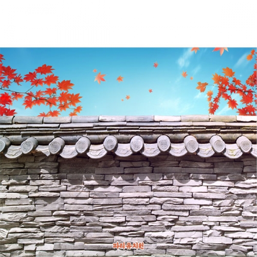 [파티붕붕] D5040 돌담 현수막 / 유치원 어린이집 전통 담벼락 명절 연극 놀이 포토존 배경