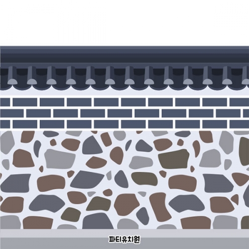 [파티붕붕] D5039 담벼락 현수막 / 어린이집 유치원 돌담 현수막 명절 민속 배경 포토존 제작