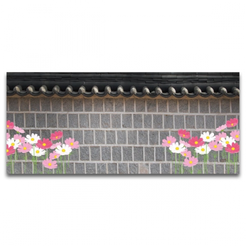 [파티붕붕] D5016 돌담 현수막 / 유치원 추석 현수막 어린이집 담벼락 포토존 제작