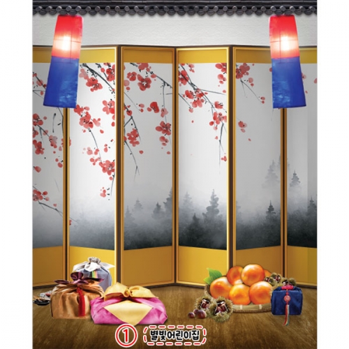 [파티붕붕] D5024 병풍 현수막 / 유치원 추석 명절 현수막 어린이집 전통배경 포토존 제작