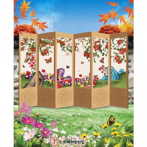 [파티붕붕] D5022 병풍 현수막 / 유치원 설 추석 명절 현수막 어린이집 전통배경 포토존 제작