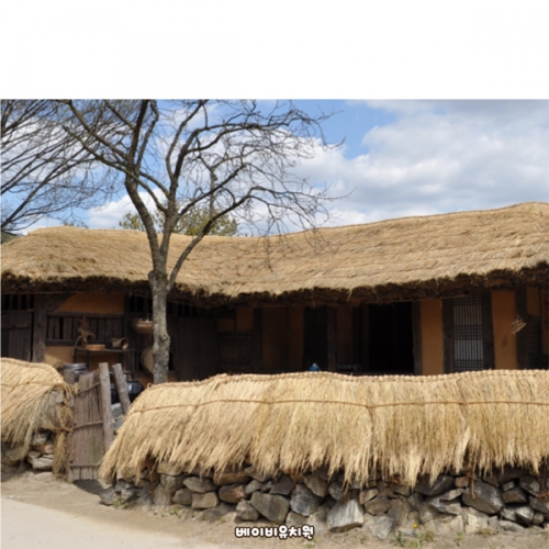 [파티붕붕] D5885 기와집 현수막 / 어린이집 초가집 현수막 유치원 흥부와 놀부 배경 포토존 제작