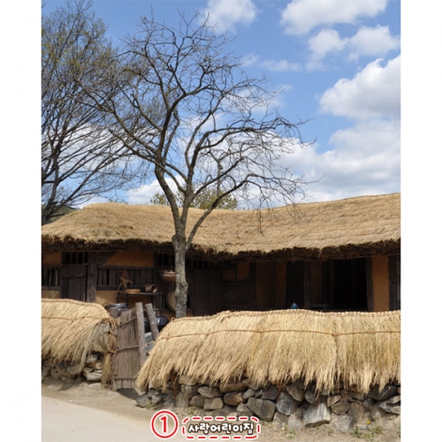 [파티붕붕] D5885 기와집 현수막 / 어린이집 초가집 현수막 유치원 흥부와 놀부 배경 포토존 제작