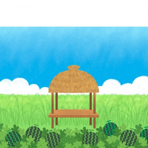 [파티붕붕]D2932 수박 현수막 / 유치원 어린이집 여름 수박 배경 현수막