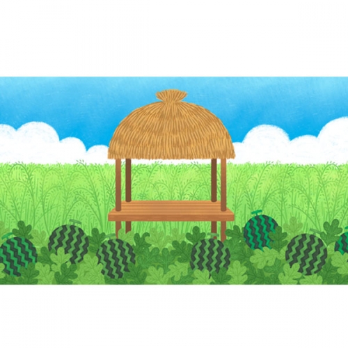 [파티붕붕]D2932 수박 현수막 / 유치원 어린이집 여름 수박 배경 현수막