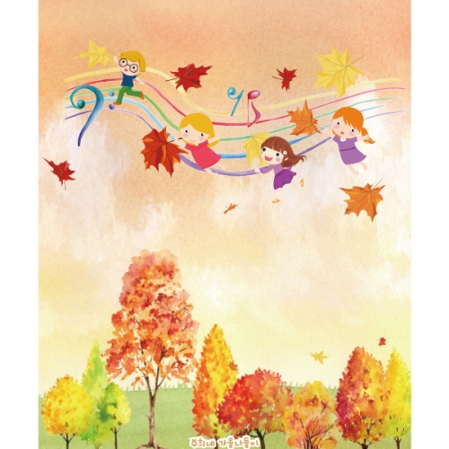 [파티붕붕] D2571 현수막 / 낙엽 가을 배경 현수막 단풍나무 단풍놀이 플랜카드