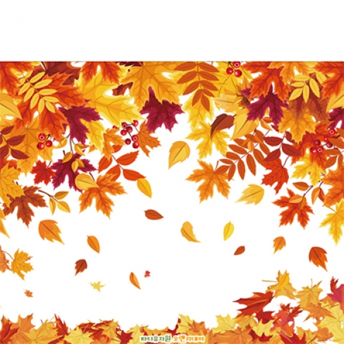 [파티붕붕] D2572 현수막 / 낙엽 가을 배경 현수막 단풍나무 단풍놀이 플랜카드