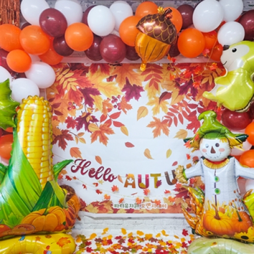 [파티붕붕] D2572 현수막 / 낙엽 가을 배경 현수막 단풍나무 단풍놀이 플랜카드