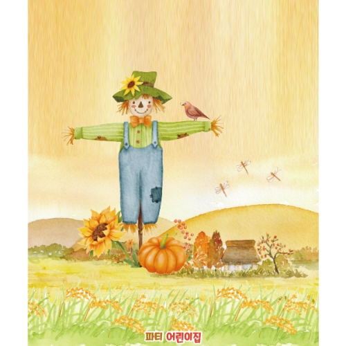 [파티붕붕] D2579 현수막 / 가을 배경 현수막 허수아비 벼