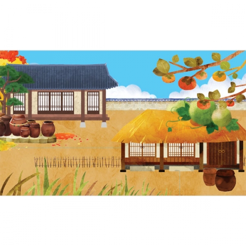 [파티붕붕] D3030 가을 현수막 / 유치원 어린이집 흥부와놀부 현수막 전래동화 배경