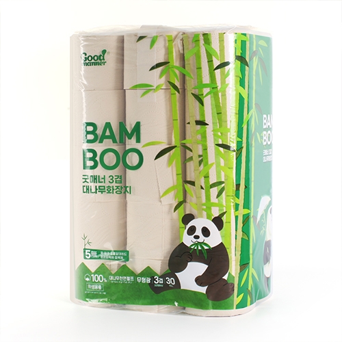 [행복제지] 굿매너 대나무 롤 화장지 30롤