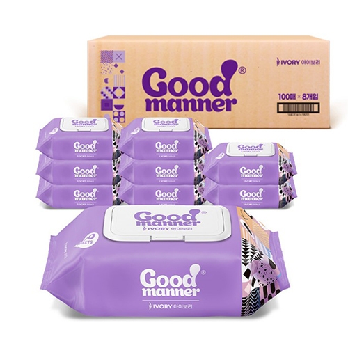 [행복제지] 굿매너 프리미엄 엠보 물티슈 100매