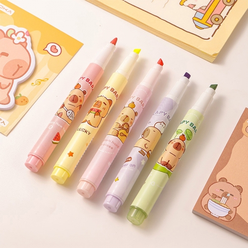 [아트필드] 카피바라 형광펜 6색