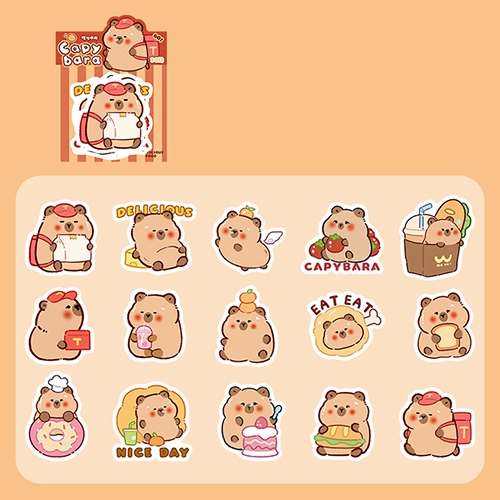 [아트필드] 카피바라 큐티 조각 스티커 30개입