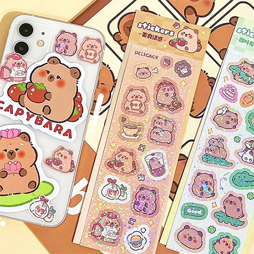 [아트필드] 카피바라 홀로그램 쁘띠 스티커