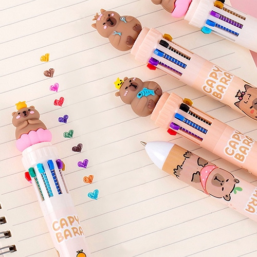 [아트필드] 카피바라 마스코트 10색볼펜