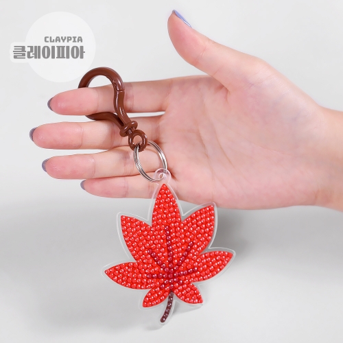 가을 낙엽 보석십자수 키링 만들기