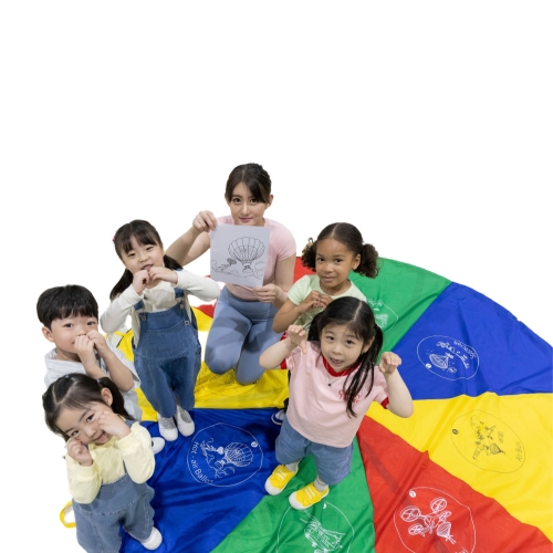 아이소파 점프 그림 낙하산 3.5m