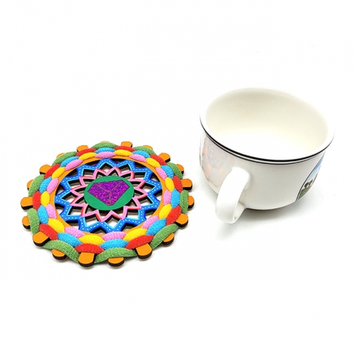 양말목 꽈배기 컵받침 편직양말목 세트-크리스탈 모음