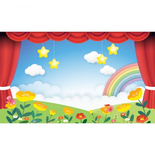 [파티붕붕]D3891 무대 배경 현수막 / 발표회 현수막 어린이집 유치원 학예회 재롱잔치 포토존