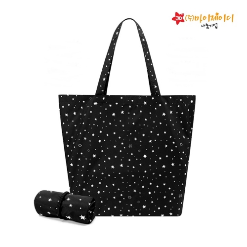 국산 심플 데일리 접이식 쇼퍼백 숄더 가방 장바구니 방수 원단 패턴 장바구니