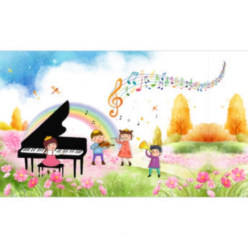 [파티붕붕] D3233 학예회 현수막 / 음악 무대배경 현수막 피아노 발표회 플랜카드