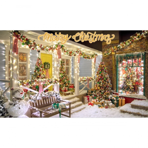 [파티붕붕]CH3929 크리스마스 현수막 / 유치원 어린이집 트리 눈사람 성탄절 대형 포토존