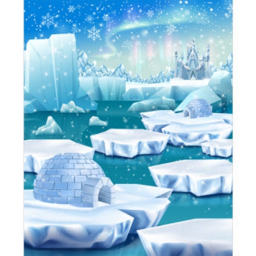 [파티붕붕]D3961 궁전 현수막 / 어린이집 유치원 겨울왕국 얼음 포토존 배경 현수막