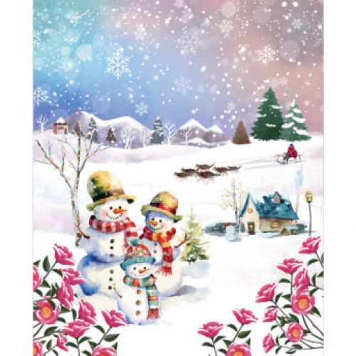 [파티붕붕]D3960 현수막 / 유치원 어린이집 겨울 눈사람 배경 포토존 현수막