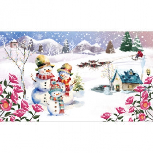 [파티붕붕]D3960 현수막 / 유치원 어린이집 겨울 눈사람 배경 포토존 현수막