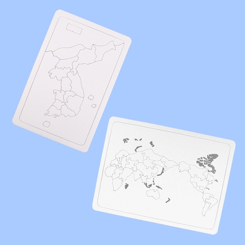 [대원피앤피] 그리기 종이 퍼즐 지도(2종 택1/무지/색칠놀이)