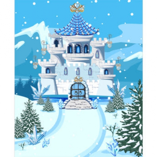 [파티붕붕]D3936 겨울왕국 현수막 / 얼음성 궁전 얼음 겨울 무대배경 포토존 현수막