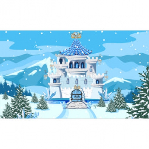 [파티붕붕]D3936 겨울왕국 현수막 / 얼음성 궁전 얼음 겨울 무대배경 포토존 현수막