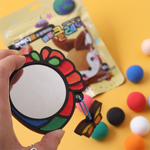 [아이디몬] 우드 DIY 클레이 손거울 만들기 (2종/클레이 포함)