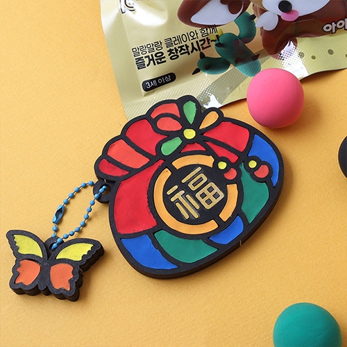 [아이디몬] 우드 DIY 클레이 손거울 만들기 (2종/클레이 포함)