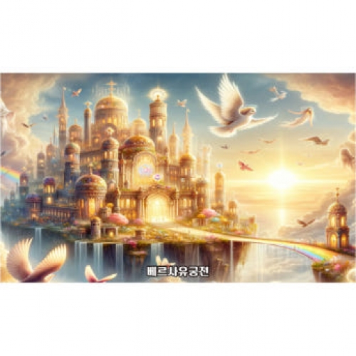 [파티붕붕] D4926 천당 현수막 / 유치원 어린이집 공주 성 배경 현수막 생일 포토존