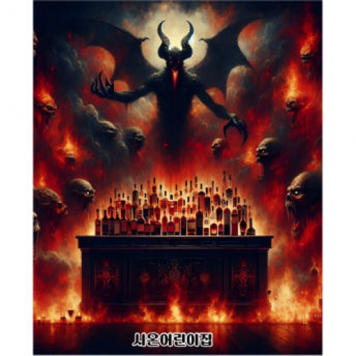 [파티붕붕] D4925 현수막 / 어린이집 악마 현수막 유치원 지옥 배경 포토존 제작