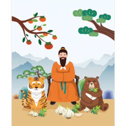 [파티붕붕] D3293 단군신화 현수막 / 어린이집 유치원 동화 배경 현수막 제작