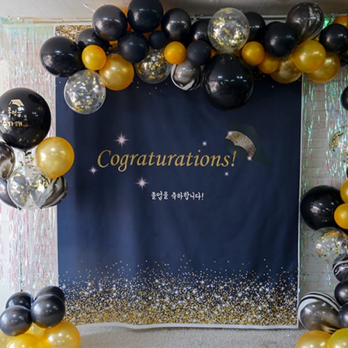 [파티붕붕] D1383 현수막 / 졸업 현수막 배너 플랜카드 제작 졸업식 포토존 꾸미기 홈 파티