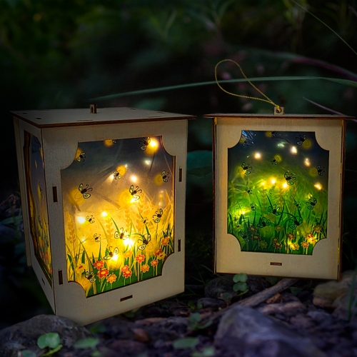 [탑키드] 반딧불이 우드 LED 장식 조명 무드등 만들기(약11 x 10.5 x 15.4cm)