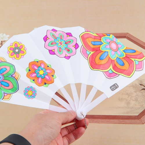 메이크문구 DIY754 접이부채만들기 연화문