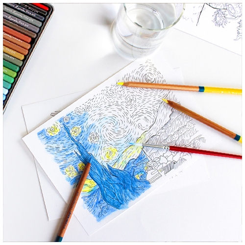 [삼원특수지] 르누와르 수채색연필 틴케이스 + 사은품 프리미엄 스케치북 (4종 택1)